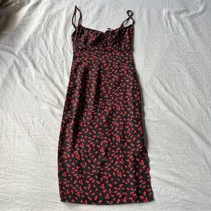 Princess Polly Noda Midi Dress Black/Red